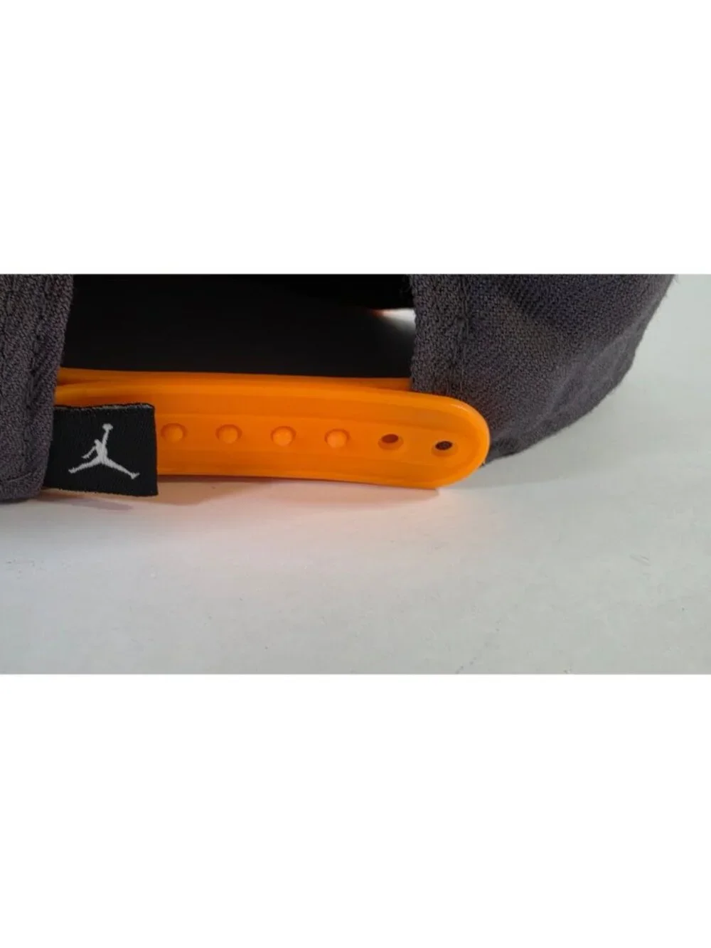 NIKE AIR JORDAN TRUE JUMPMAN SNAPBACK HAT GRAY ORANGE FLAT BRIM BASEBALL CAP OSF